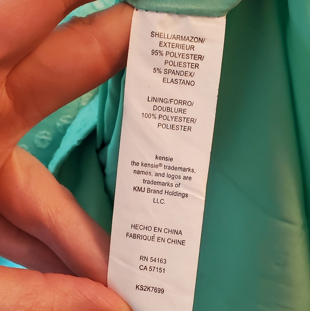 Kensie Mint Green Textured Dot Retro / Mod Dress - Picture 9 of 13